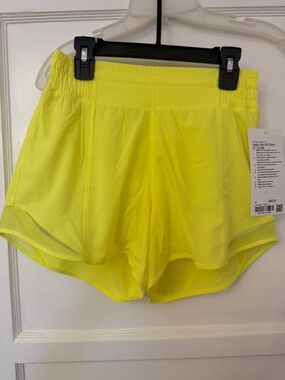 lululemon athletica Neon Yellow Run Shorts